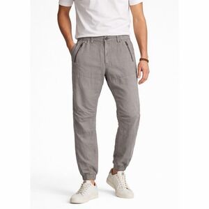 Polo Ralph Lauren Gray Linen Cotton Utility Jogger Mens Pants 34x34